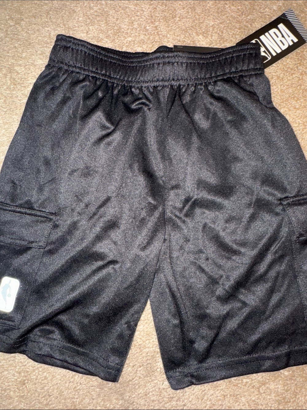 NBA Black Athletic Shorts with Side Pockets